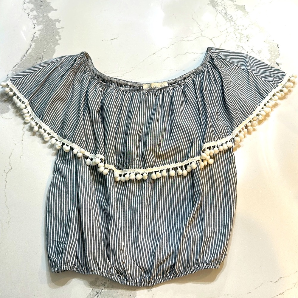 Pink Lemonade Off-the-Shoulder Striped Top